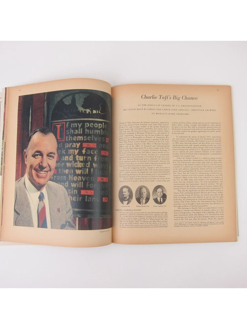 Vintage FORTUNE Magazine August 1947 Housing Italy General Aniline Charlie Taft